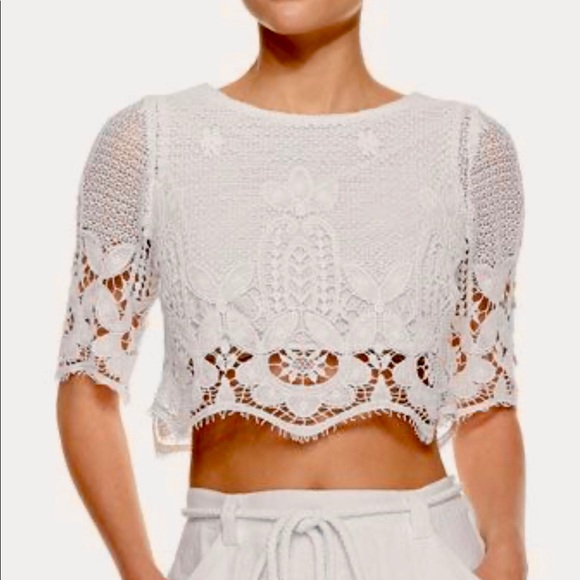 NWOT! Miguelina BLACK Crochet Lou Top, Size M - Picture 9 of 9